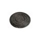 Suport Pahar Rotund Gravat STONE Negru