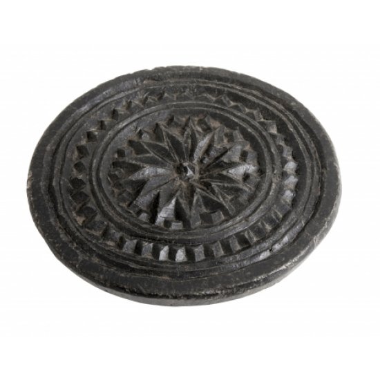 Suport Pahar Rotund Gravat STONE Negru
