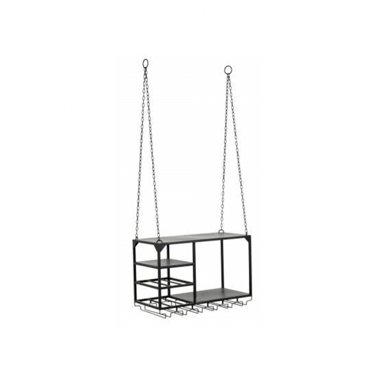 Suport + Raft Suspendat LOFT Negru S