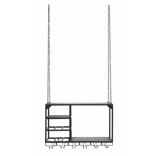 Suport + Raft Suspendat LOFT Negru S