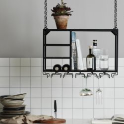Suport + Raft Suspendat LOFT Negru S