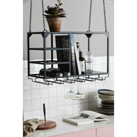 Suport + Raft Suspendat LOFT Negru S