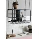 Suport + Raft Suspendat LOFT Negru S