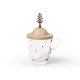 Cană + Capac Toamnă Crem - Maro