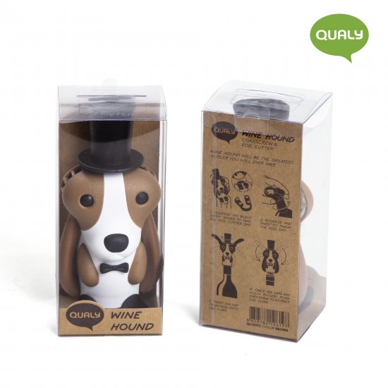 Tirbușon + Tăietor Folie WINE HOUND Maro
