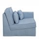 Modul Colț Canapea + Mâner Dreapta METROPOLIS Bumbac Albastru Rece