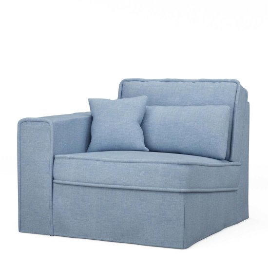 Modul Colț Canapea + Mâner Stânga METROPOLIS Bumbac Albastru Rece