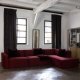 Modul Central Canapea THE JAGGER Catifea Bordo L