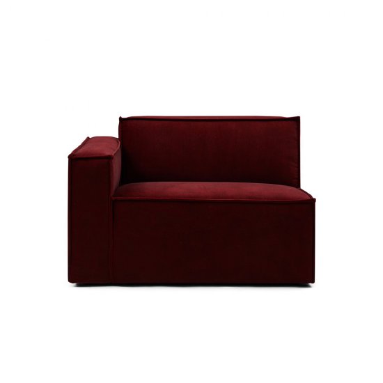 Modul Colț Canapea + Mâner Stâng THE JAGGER Catifea Bordo