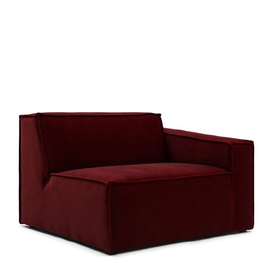 Modul Colț Canapea + Mâner Dreapta THE JAGGER Catifea Bordo
