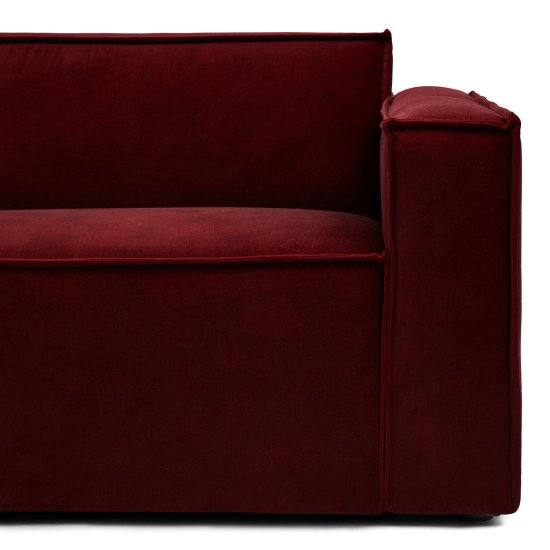 Modul Colț Canapea + Mâner Dreapta THE JAGGER Catifea Bordo