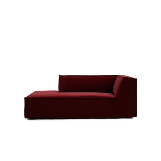 Modul Șezlong Colț Canapea THE JAGGER Stânga Catifea Bordo