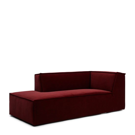 Modul Șezlong Colț Canapea THE JAGGER Stânga Catifea Bordo