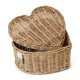 Coș Ratan Rustic HAPPY HEART Natural