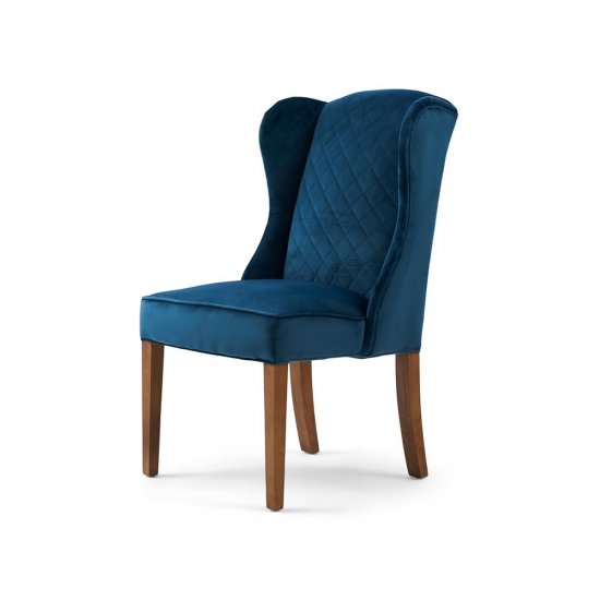 Scaun Dining WILLIAM Catifea Albastru Ocean