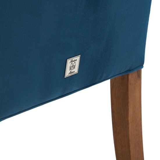 Scaun Dining WILLIAM Catifea Albastru Ocean