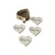 Suport Pahar RUSTIC RATTAN HEART Alb