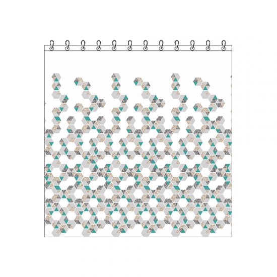 Perdea Duș HEXAGONAL Multicolor