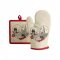 Set Mănușă Bucătărie + Suport vas fierbinte CHATS COEUR Bej