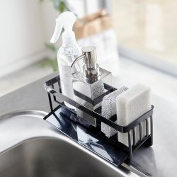 Suport Pentru Bureți Și Savonieră + Scurgător TOWER Negru