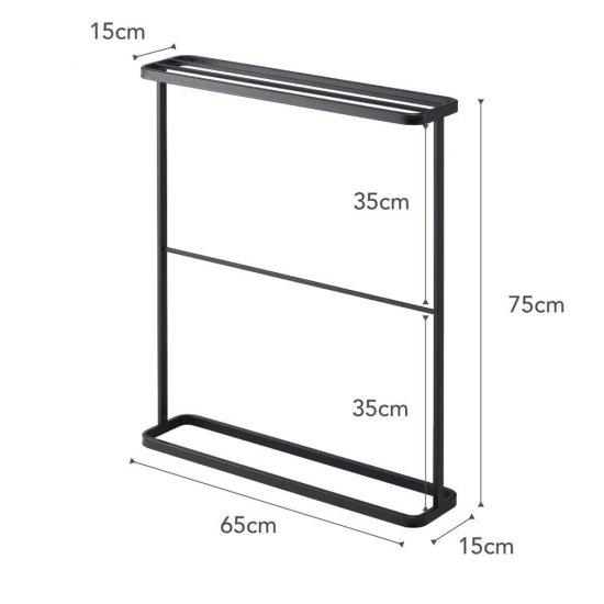 Suport Prosoape Baie TOWER Negru