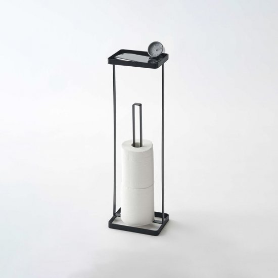 Suport Hârtie Igienică + Tavă TOWER Negru