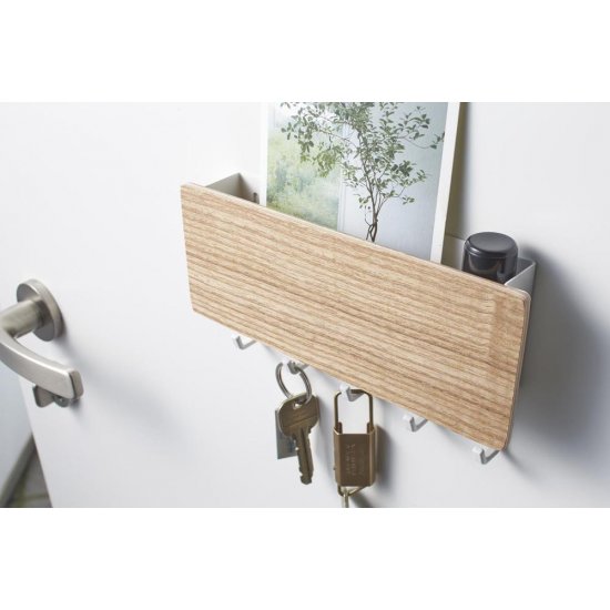 Suport Magnetic Pentru Chei + Tavă RIN Alb