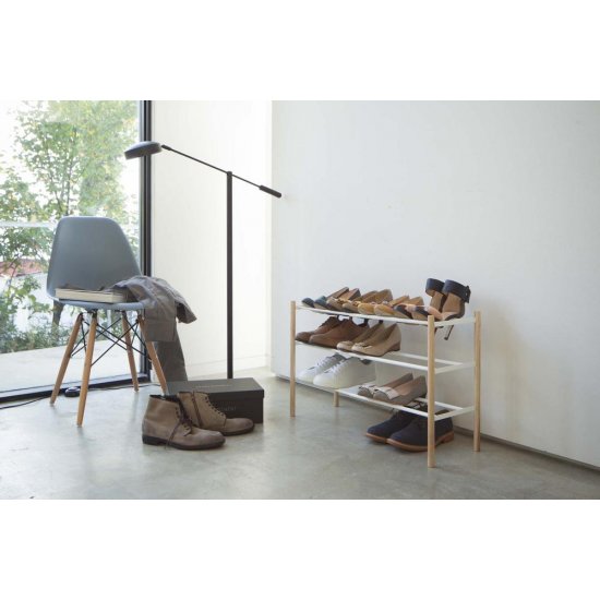 Suport Pantofi Extensibil 3 Nivele PLAIN Alb