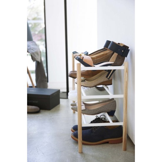 Suport Pantofi Extensibil 3 Nivele PLAIN Alb