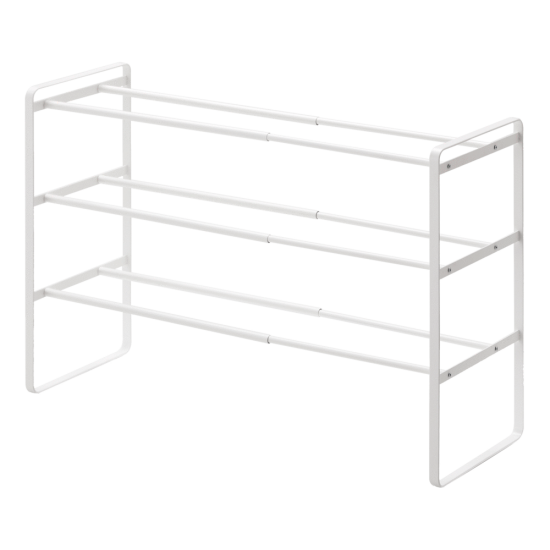 Suport Pantofi Extensibil 3 Nivele FRAME Alb