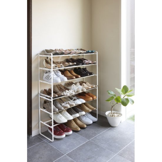 Suport Pantofi Extensibil 3 Nivele FRAME Alb