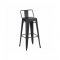 Scaun Bar RETRO Metal Negru Mat