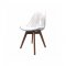 Scaun Dining Transparent ALBA Cu Picioare Din Lemn