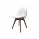 Scaun Dining Transparent ALBA Cu Picioare Din Lemn